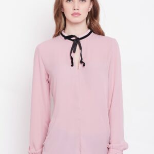 OVS Women Pink Solid Top