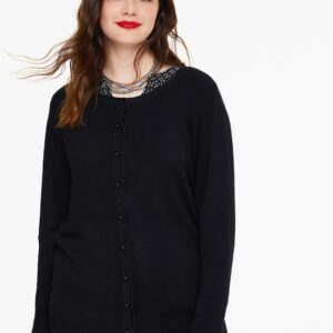 OVS Women Black Solid Cardigan