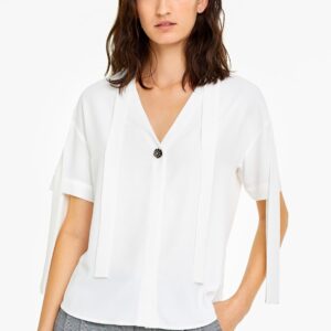 OVS Women Off-White Solid Shirt Style Top