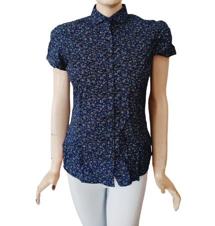 Navy Blue Printed Shirt