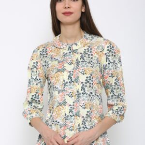 Park Avenue Women Multicoloured Printed Semi Formal Shirt