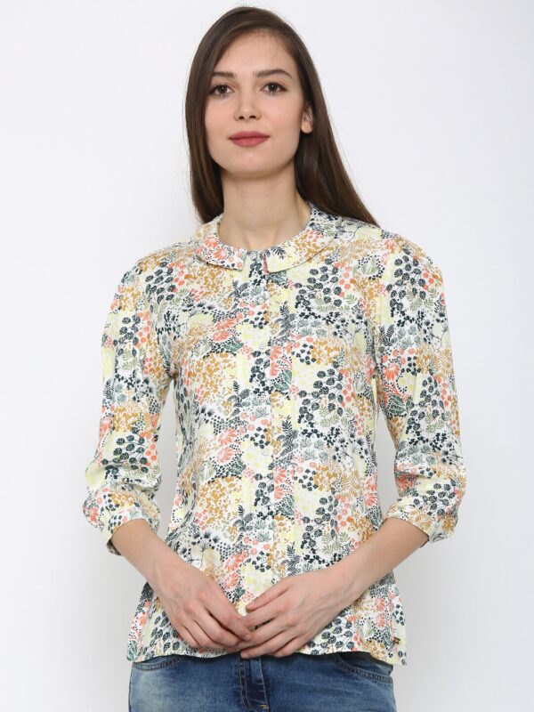 Park Avenue Women Multicoloured Printed Semi Formal Shirt