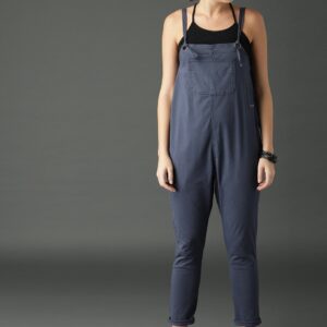 Roadster Women Navy Blue Solid Dungaree