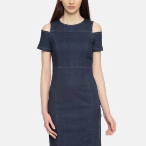 Roadster Women Blue Solid Sheath Dress