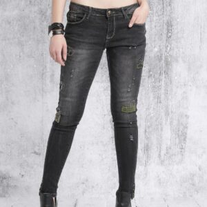 Roadster Women Black Skinny Fit Low Distress Stretchable Jeans