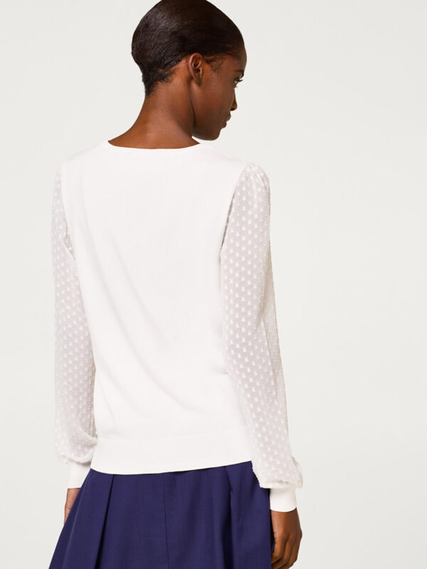 ESPRIT Women White Solid Sweater