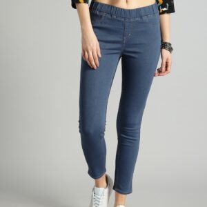 Roadster Women Blue Solid Denim Jeggings