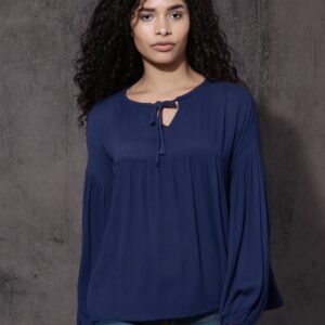 Roadster Women Blue Solid Top