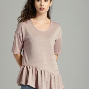 Roadster Women Pink Solid Top