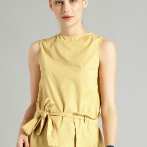 Roadster Women Khaki Solid Top