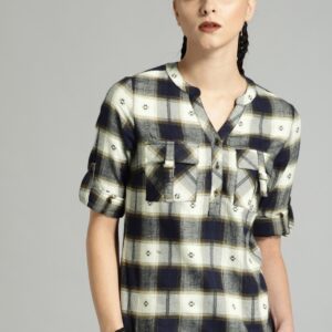 Roadster Fast and Furious Women Checked Shirt Style Top