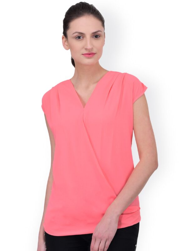 Raindrops Pink Wrap Top