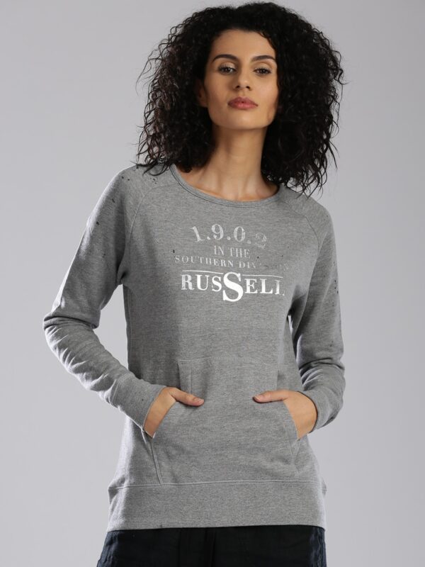 Russell Athletic Melange Printed Sweatshirt