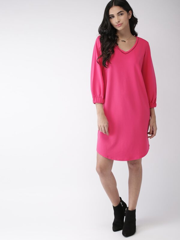 Scotch  Soda Women Pink Solid Sheath Dress