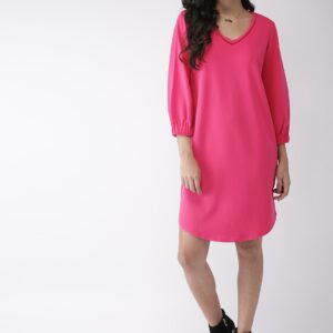 Scotch  Soda Women Pink Solid Sheath Dress