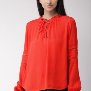 Scotch  Soda Women Rust Red Solid Top