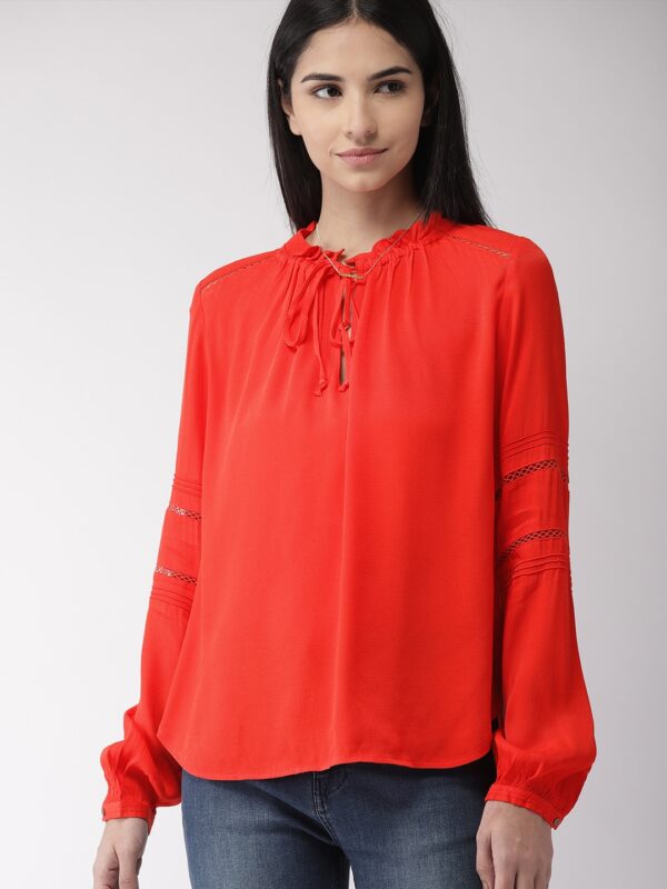 Scotch  Soda Women Rust Red Solid Top