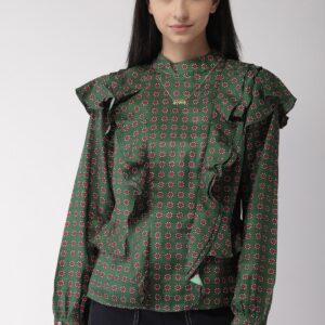 Scotch  Soda Women Green Printed Top