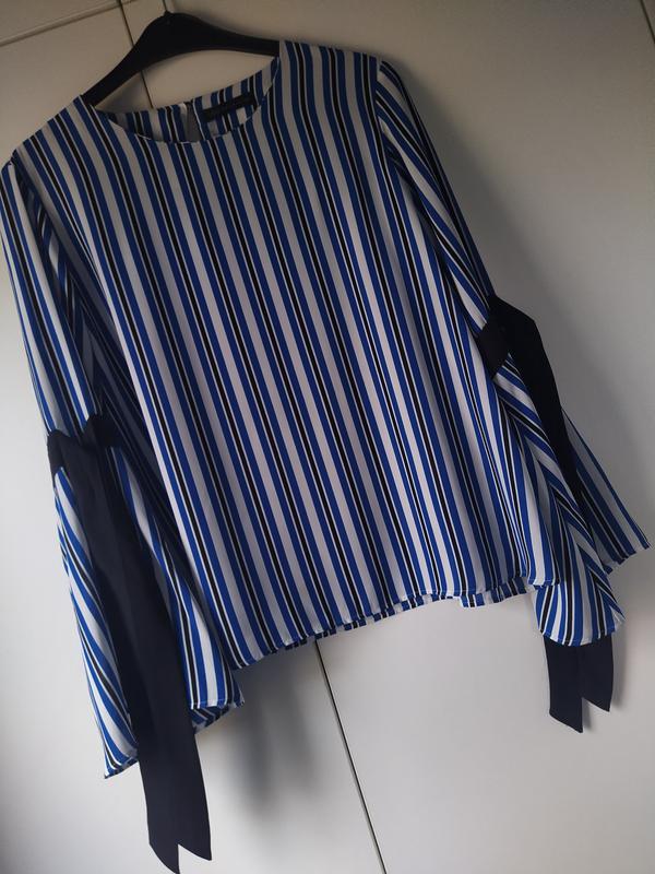 Stylish striped blouse flared sleeves from M&S