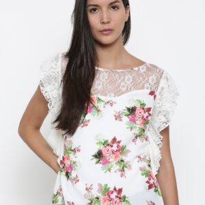 The Kaftan Company Women White Printed Top