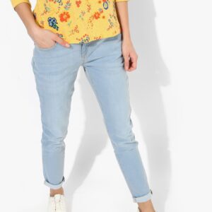 Blue Washed Mid-Rise Skinny Fit Jeans