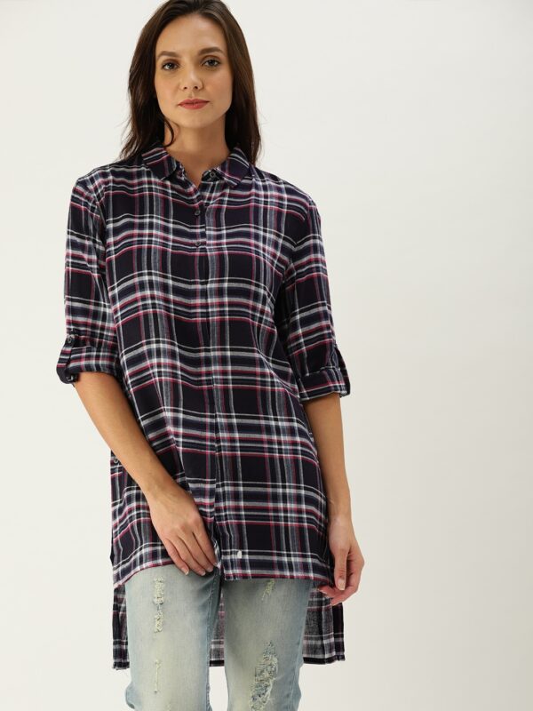 United Colors of Benetton Women  Regular Fit Checked Casual Shirt