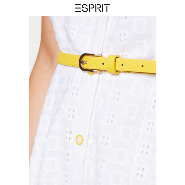 ESPRIT shirt skirt fashion cotton hollow belted dress