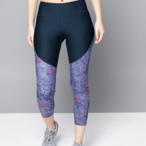 UNDER ARMOUR Women Blue Printed Vanish Cropped Tights