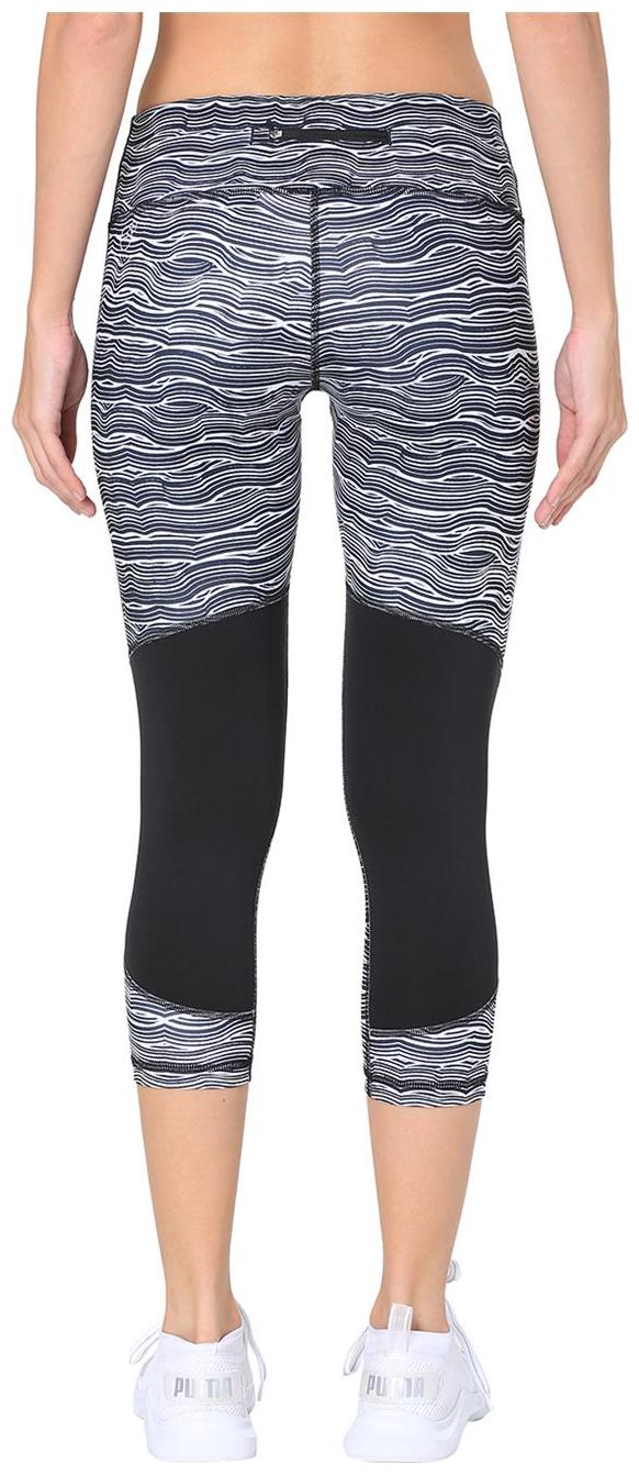 Puma Black Mesh Insert Striped tights