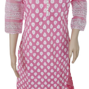 Pink Printed Kurta