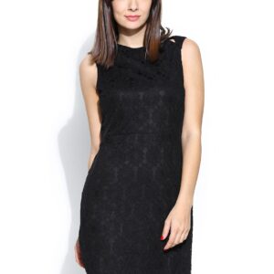 Wills Lifestyle Black Lace Shift Dress