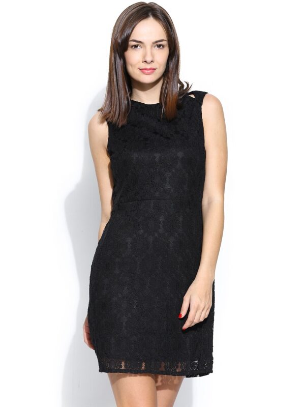 Wills Lifestyle Black Lace Shift Dress