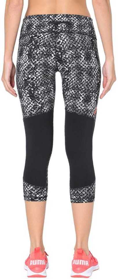 Puma  Printed Women Black Tights