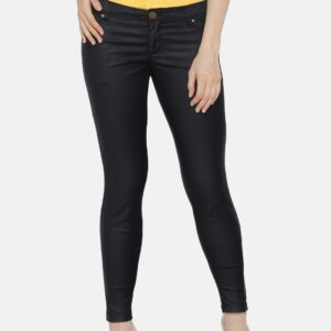 Wills Lifestyle Women Black Skinny Fit Mid-Rise Clean Look Stretchable Jeans