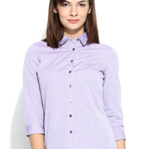 Wills Lifestyle Women Lavender Shirt