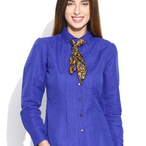 Wills Lifestyle Blue Formal Shirt