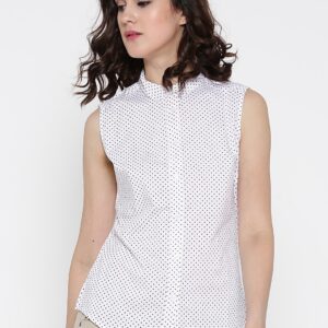 Wills Lifestyle Women White Printed Casual Shirt