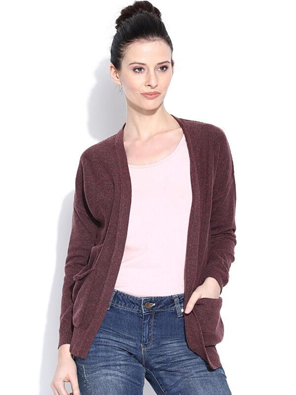 Wills Lifestyle Burgundy Cardigan