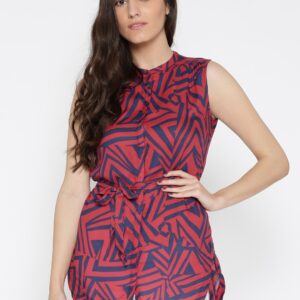 WIlls Lifestyle Navy  Red Printed Tunic