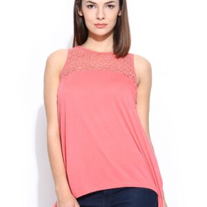 Wills Lifestyle Women Coral Pink Top