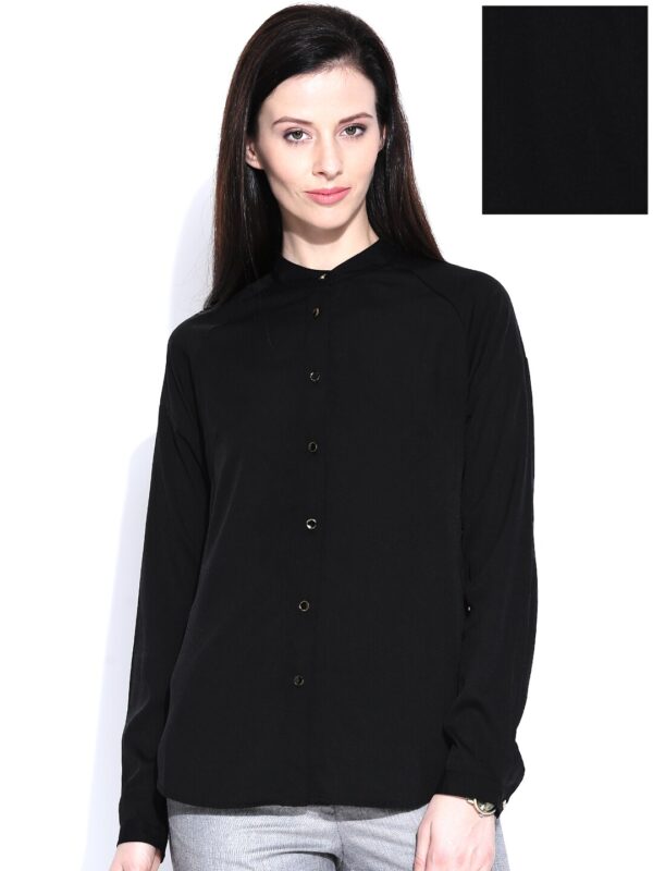 Wills Lifestyle Black Formal Shirt