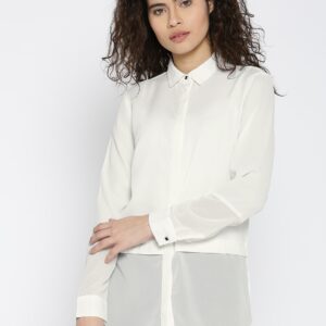 Wills Lifestyle Off-White Formal Shirt