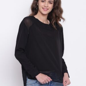 Wills Lifestyle Black Panelled Top