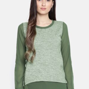 Wills Lifestyle Green Layered Top