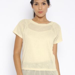 Wills Lifestyle Sport Cream-Coloured Top