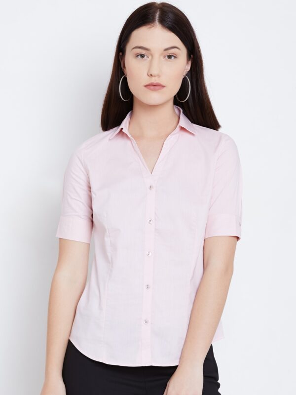 Wills Lifestyle Light Pink Formal Shirt