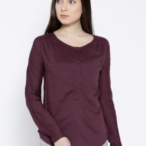 Wills Lifestyle Burgundy Top