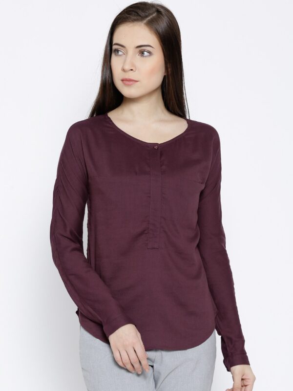 Wills Lifestyle Burgundy Top