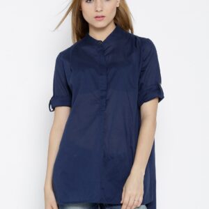 Wills Lifestyle Navy High-Low Tunic