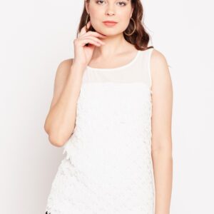 Wills Lifestyle Women White Solid Top